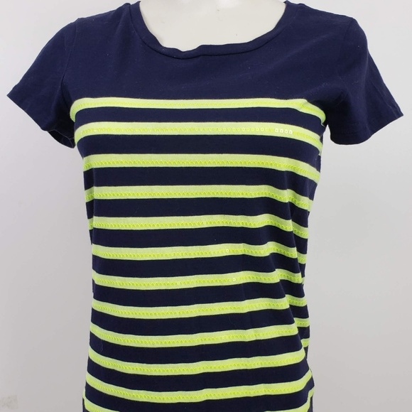 Gap Top size XS Blue Stripe Short Sleeve - Picture 1 of 7